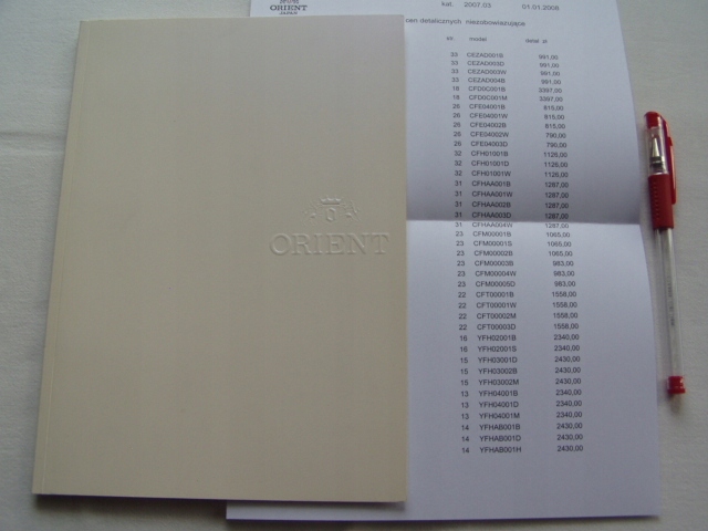 KATALOG ZEGARKÓW ORIENT 2007 /08 ORIENT STAR JAPAN