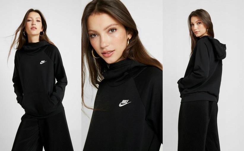 A16U006 BLUZA CZARNA LOGO KOMIN BV4116 NIKE M