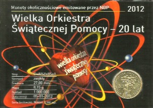 2 zł WOŚP 2012 blister