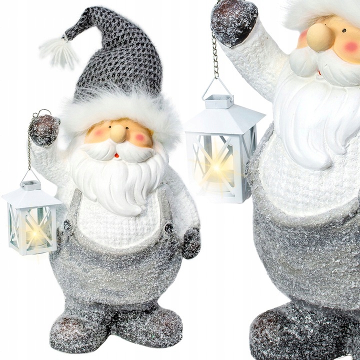 Mikołaj ceramiczny 60cm z lampionem świąteczny