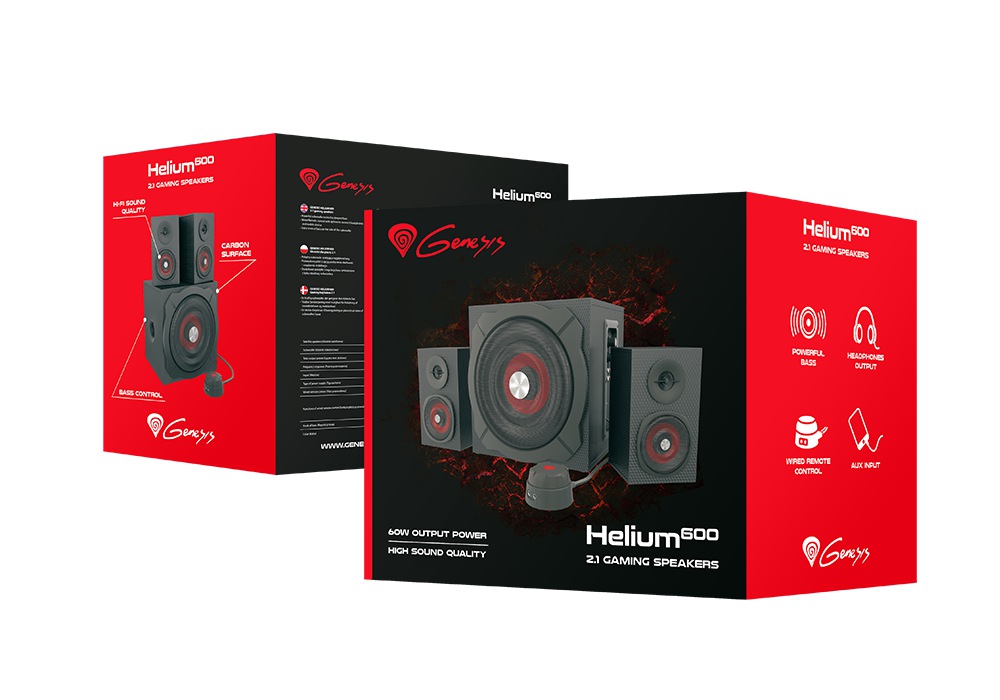 Купить Genesis Helium 600 60W RMS 2.1 колонки Черный: отзывы, фото, характеристики в интерне-магазине Aredi.ru