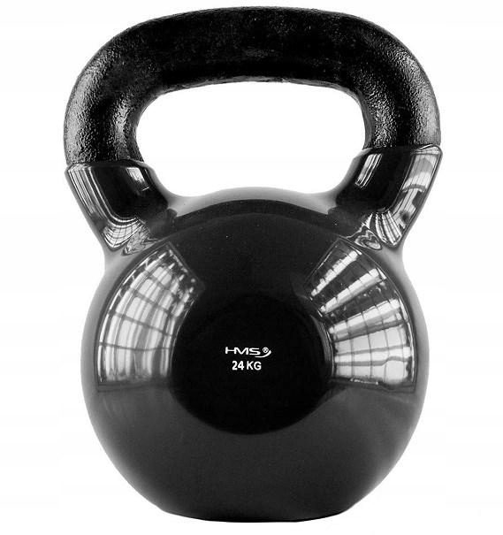 Kettlebell winylowy 24 kg czarny HMS KNV24