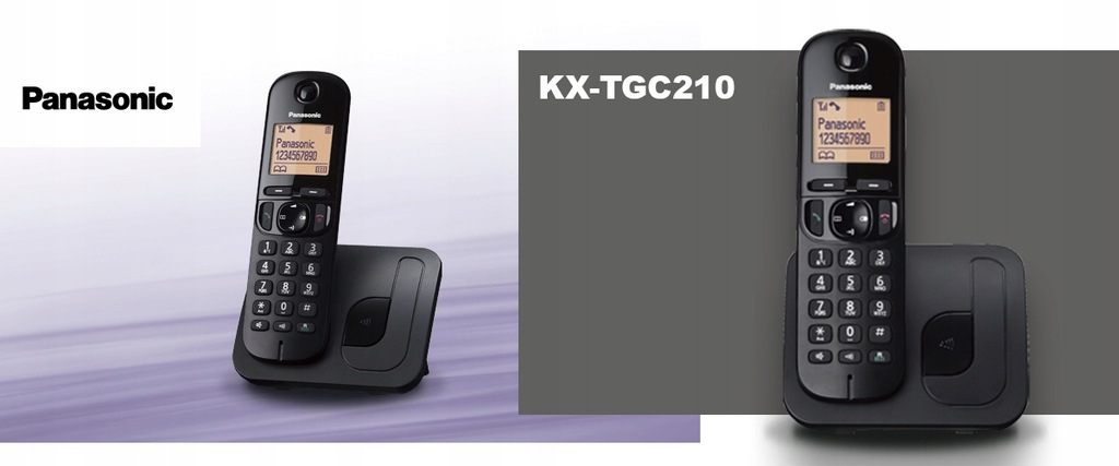 Купить Panasonic KX-TGC210 Беспроводной телефон черный: отзывы, фото, характеристики в интерне-магазине Aredi.ru