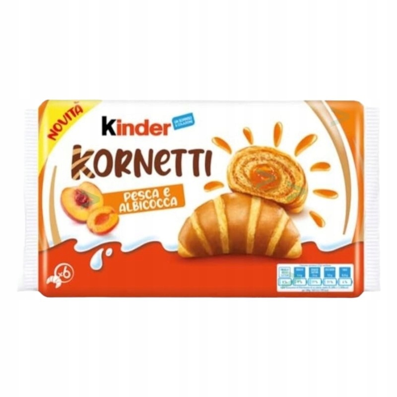 KINDER KORNETTI ROGALIKI NADZIEWANE OWOCOWE 252g