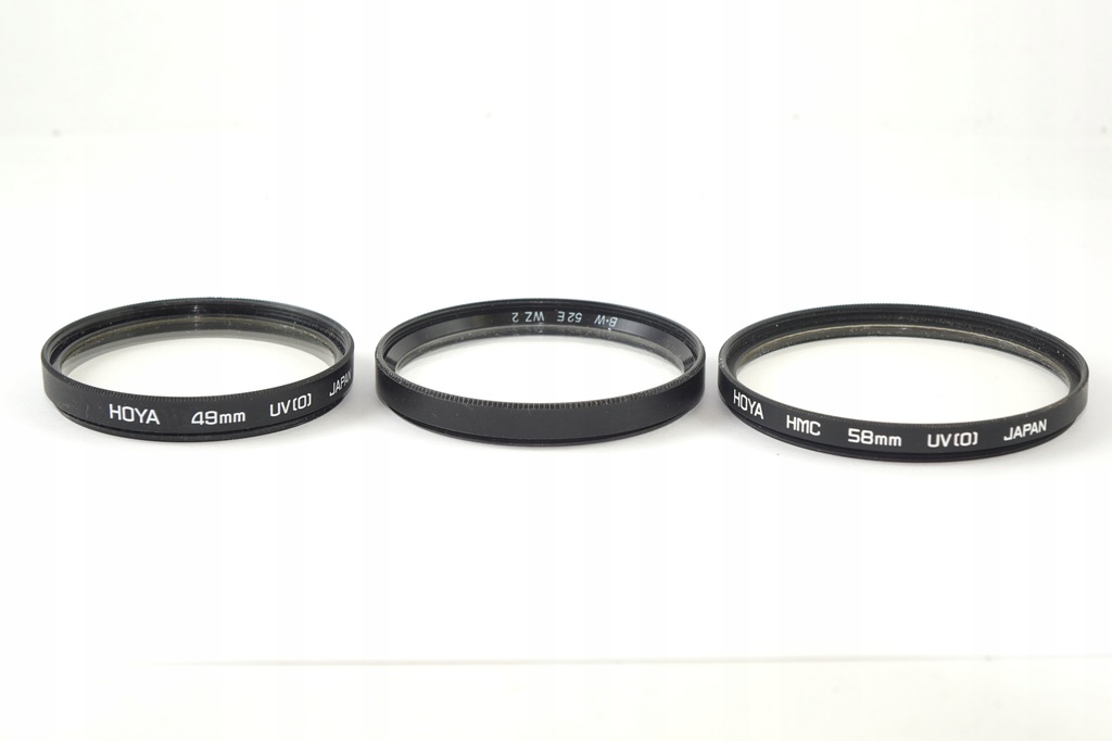 Hoya HMC UV(0) 58mm,B+W WZ 2 52mm,HOYA UV(0) 49mm