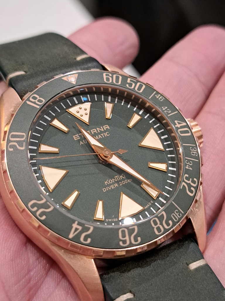 Eterna kontiki bronze shop green dial