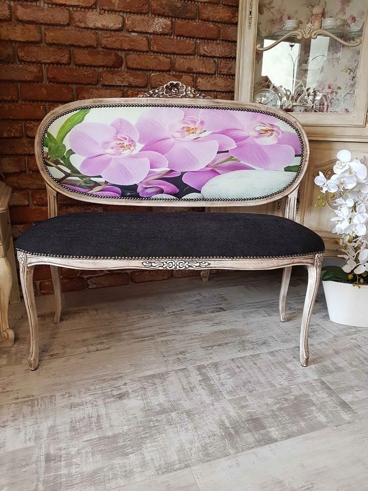 Ludwik stylowa sofa,siedzisko, ławka,Retro,Vintage