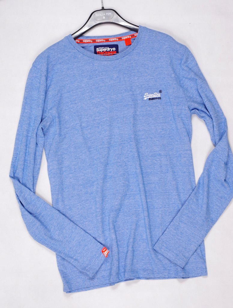 SUPERDRY ____MODNY longsleeve PASKI BLUE j.nowy M