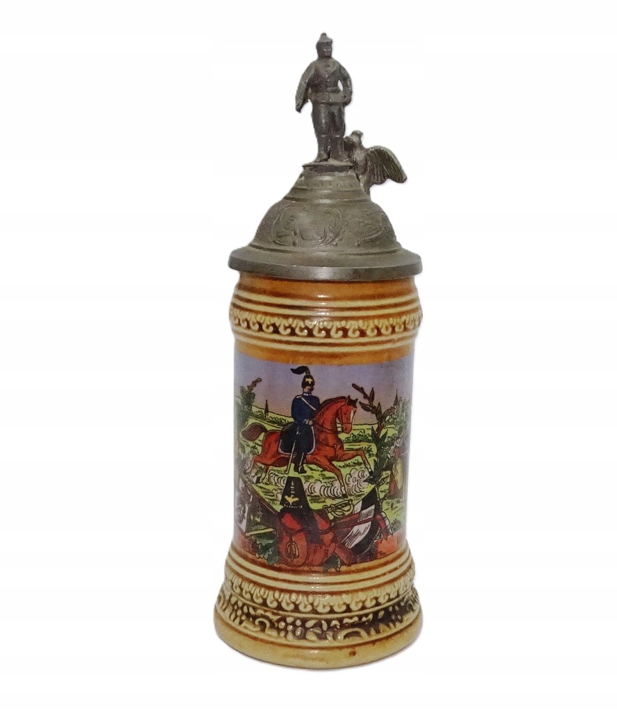 Miniaturowy Kufel rezerwisty pocz XX w wysokość 16 cm