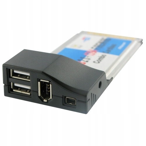 4World 04615 kontroler PCMCIA do USB 2.0 x 2 + FireWire 400 + mini FireWire