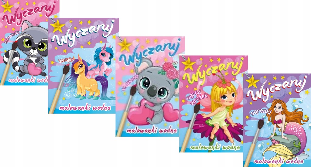 Купить РАСКРАСКИ НА ВОДЕ для девочек, 5 раскрасок, возраст 2+: отзывы ...