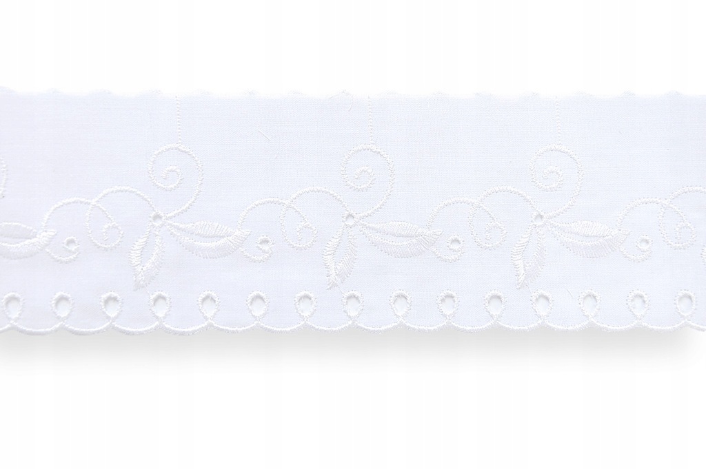 KORONKA bawełniana haft angielski 7 cm 01