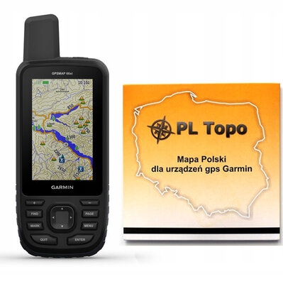 GARMIN GPSMAP 66ST + PL TOPO + EU TOPO