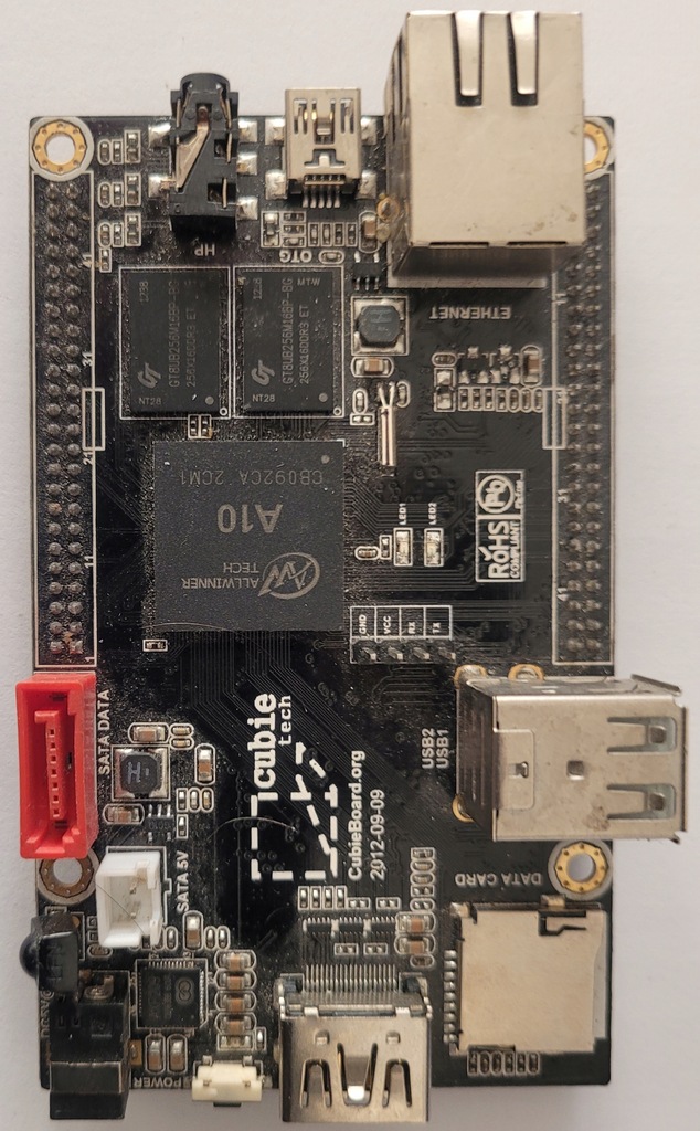 Mikrokomputer Cubieboard 1 Flash SATA Ethernet IR