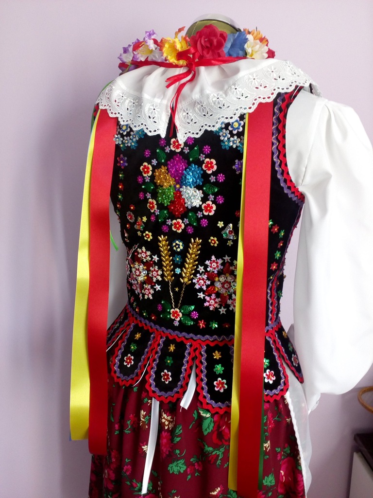 Strój Krakowski DAMSKI, NOWY 6cz., S, M. 7130260277