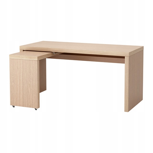 IKEA MALM - biurko z wysuwanym dodatkowym blatem