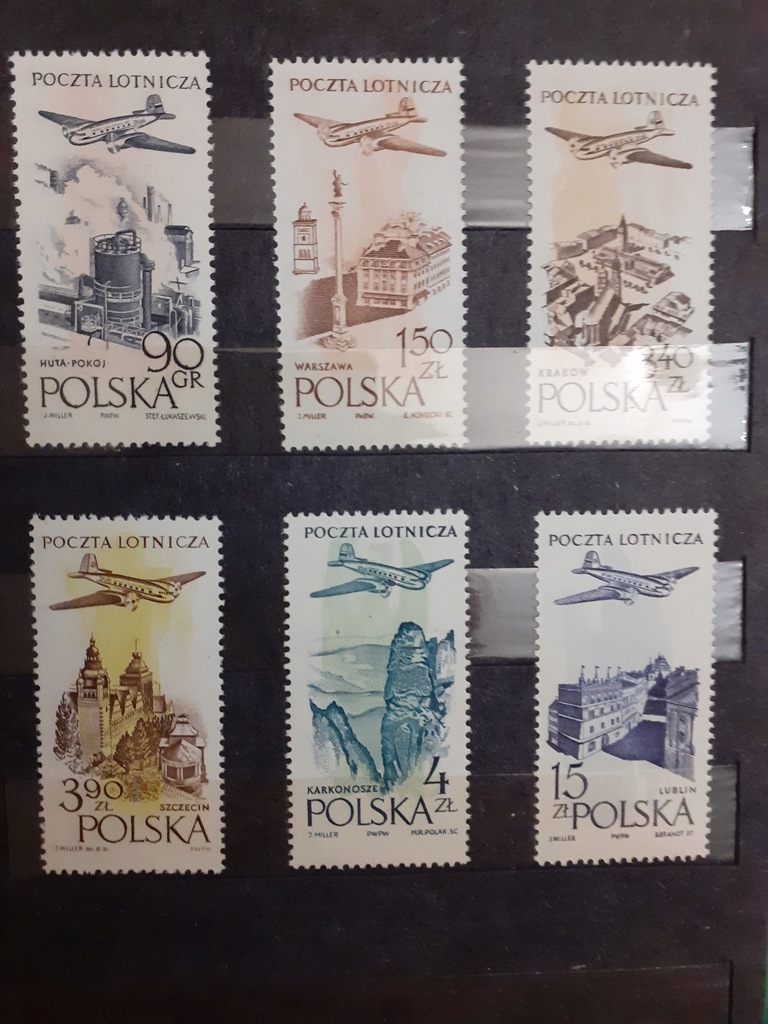 Filatelistyka - 1957 - Wyd. na przesyłki lotnicze.