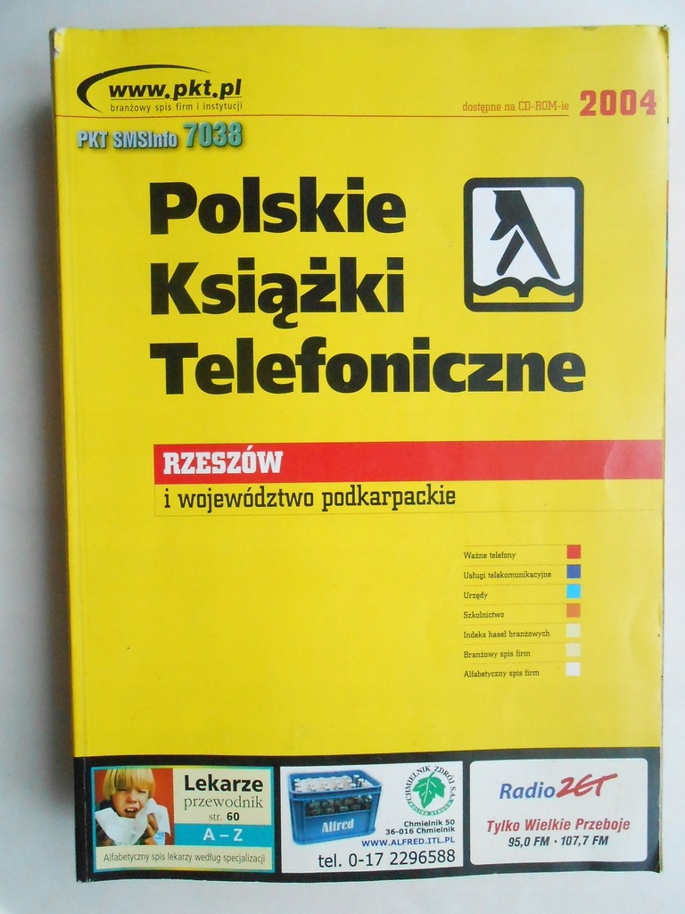 Książka telefoniczna Rzeszów i województwo podkarpackie 2004