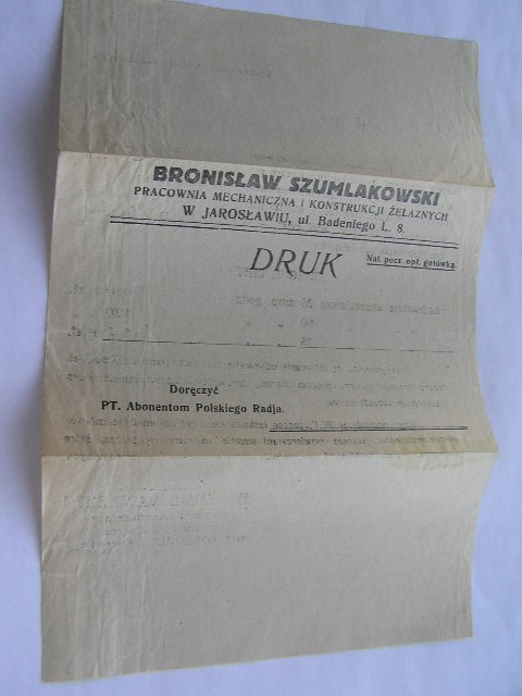 JAROSŁAW PRACOWNIA MECHANICZNA SZUMLAKOWSKI - Druk