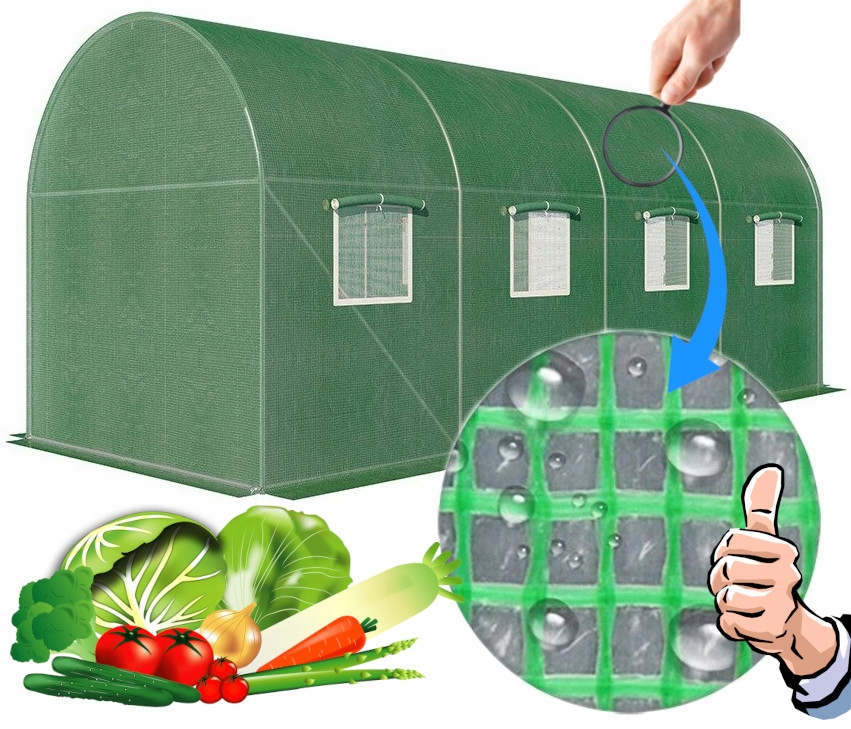 Купить БОЛЬШАЯ САДОВАЯ ТЕПЛИЦА ТУННЕЛЬ ИЗ ФОЛЬГИ для ОВОЩЕЙ: отзывы ...