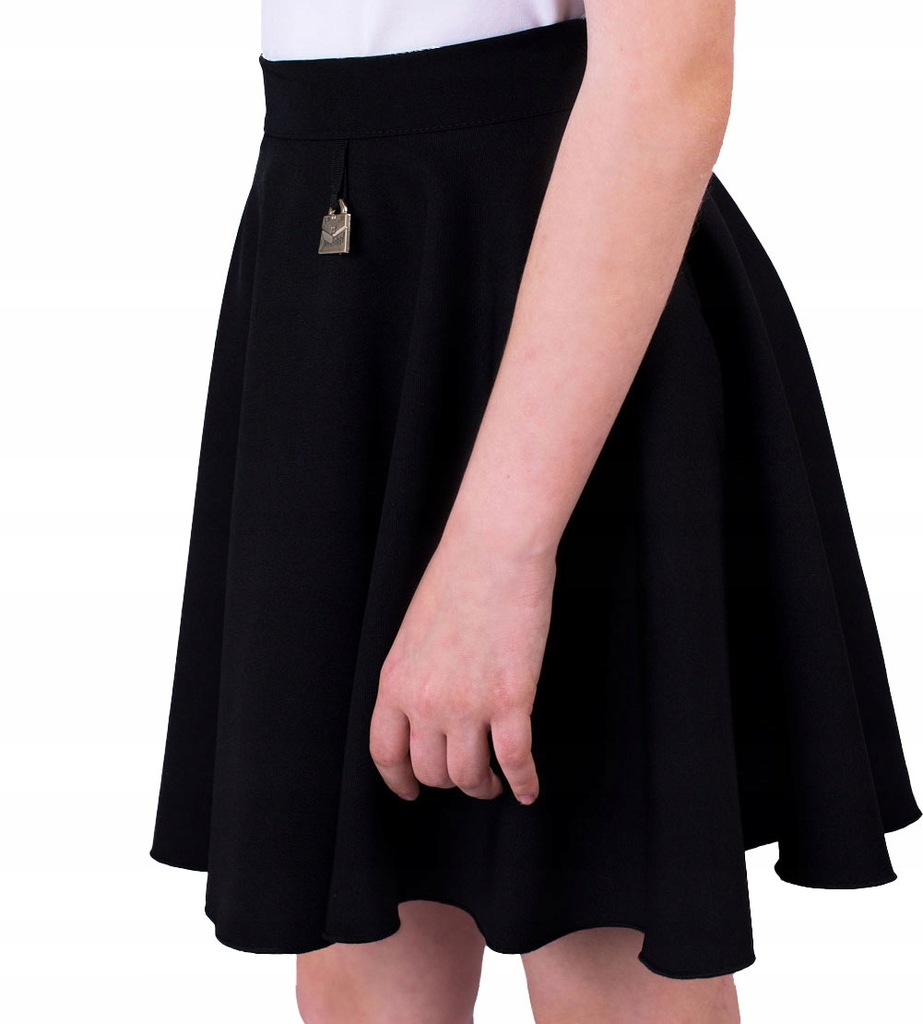 Czarna spódnica z koła dla dziewczynki 152