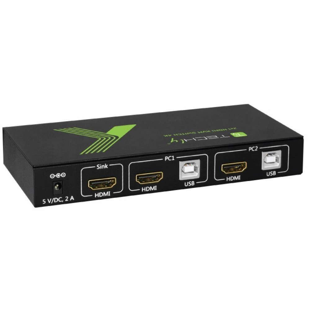TECHLY PRZEŁĄCZNIK KVM HDMI/USB 2X1 Z AUDIO 4KX2K