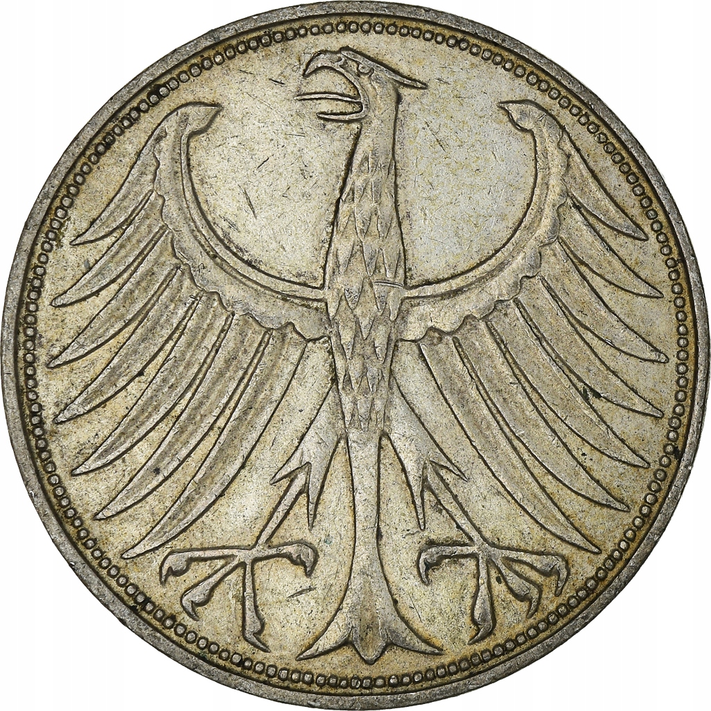 GERMANY - FEDERAL REPUBLIC, 5 Mark, 1965, Hambourg