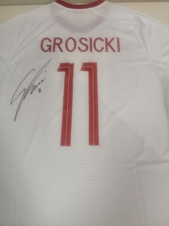Grosicki- koszulka (Polska) z autografem