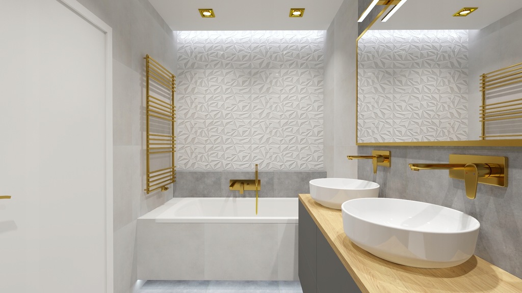 Projekt wnętrz 3D - KUCHNIA - ŁAZIENKA - SALON