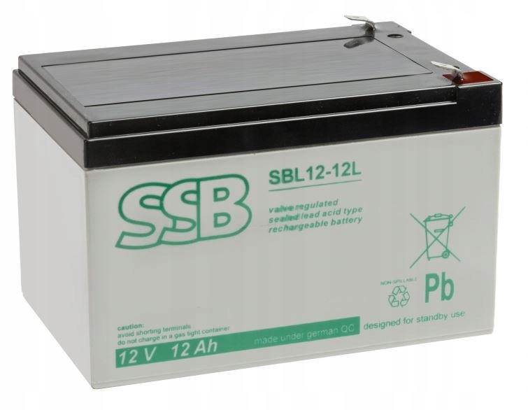 Akumulator AGM SSB 12V 12Ah BEZOBSŁUGOWY SBL 12-12L