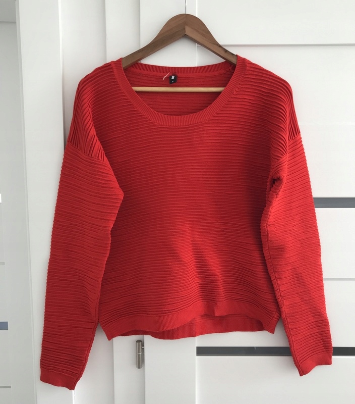 Eksept czerwony sweter 40 L oversize