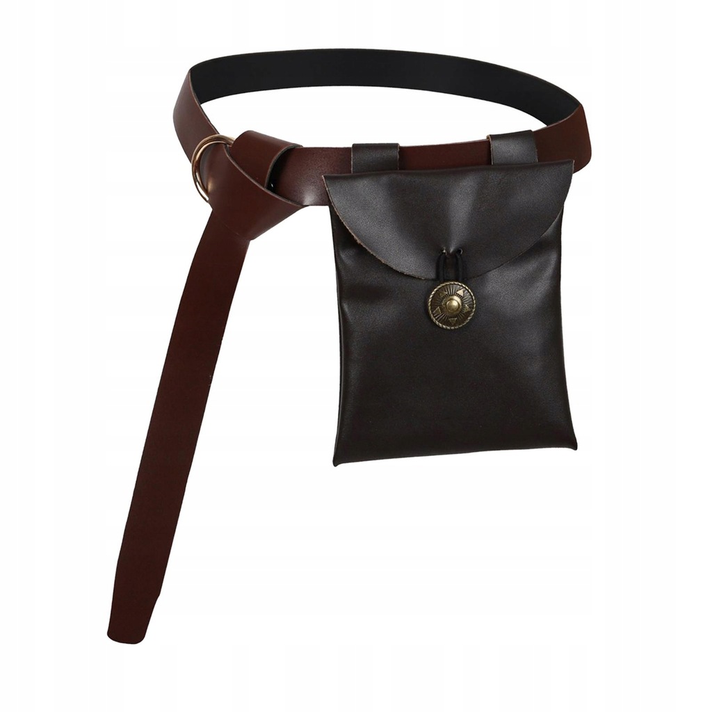 medieval belt pouch medieval brown 240 waist bag