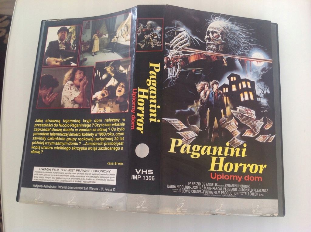 Paganini Horror/VHS/Lektor/Imperial Giga Unikat !