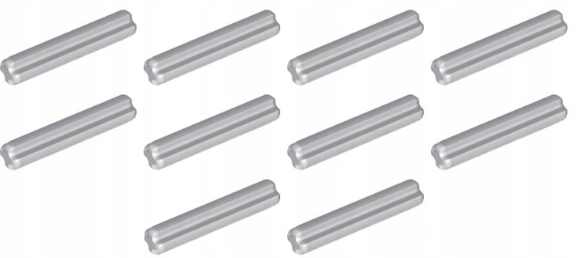 LEGO Technic Oś Ośka 3L Jasny Szary Light Bluish Gray 10 sztuk 4211815 4519