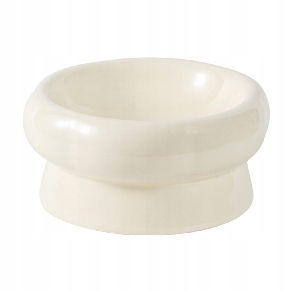 Cat Food Bowl Ceramic Cat Bowl Protect Pet s Spine Durable 180ML White