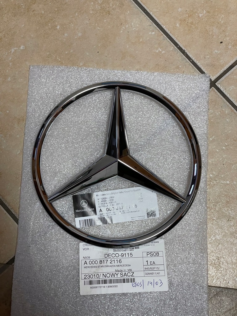 Mercedes Gwiazda Chrom Grill A0008172116 W907