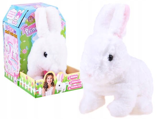 Interaktywny kicający królik zabawka dla dzieci porusza się króliczek