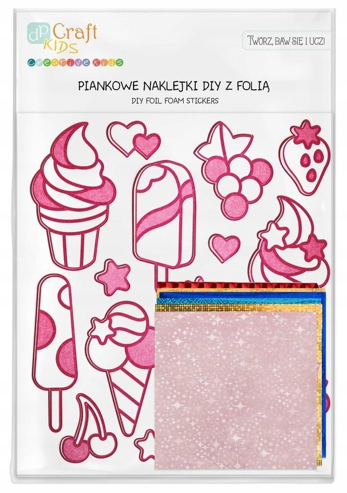 NAKLEJKI Z PIANKI LODY 16SZT, DALPRINT