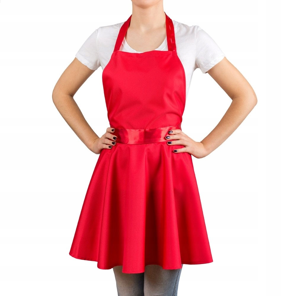 Nitly Red Fartuszek Sukienka kuchenny dla KOBIETY