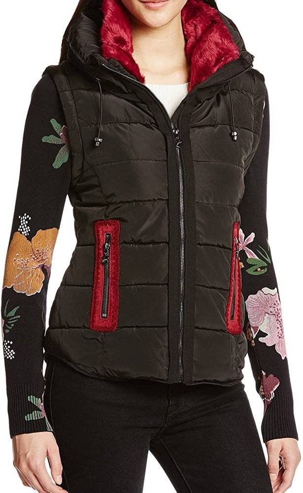 -60% Kurtka DESIGUAL BLACK 2 damska kamizelka r 44