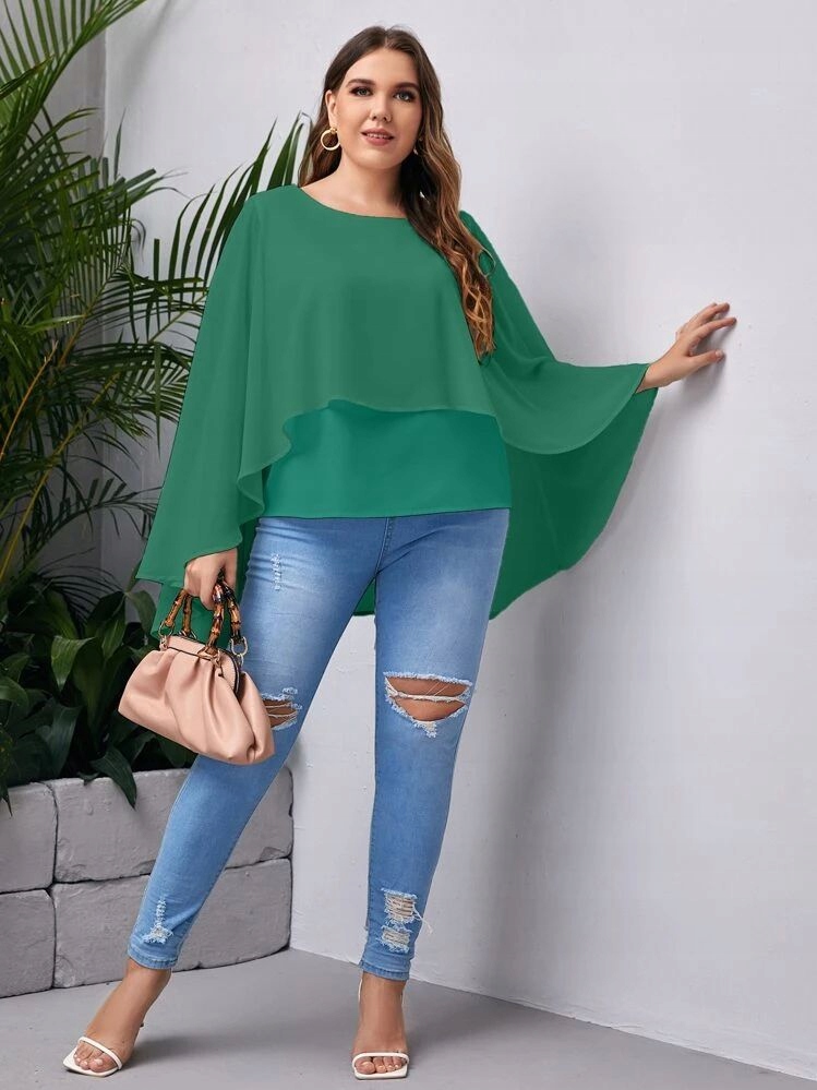 Купить SHEIN ЗЕЛЕНАЯ АСИММЕТРИЧНАЯ БЛУЗКА (0XL): отзывы, фото и ...