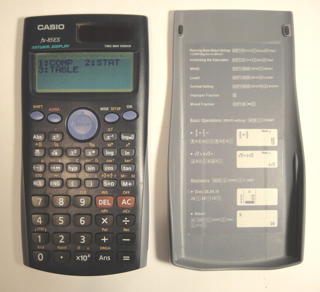 CASIO fx-85ES / KALKULATOR NAUKOWY / SOLARNY