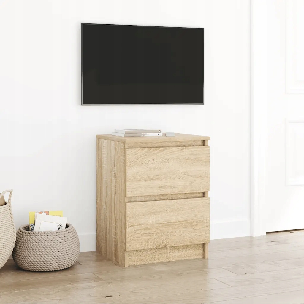 Nowoczesna Szafka pod TV, dąb sonoma, 40x35x54 cm, materiał drewnopochodny