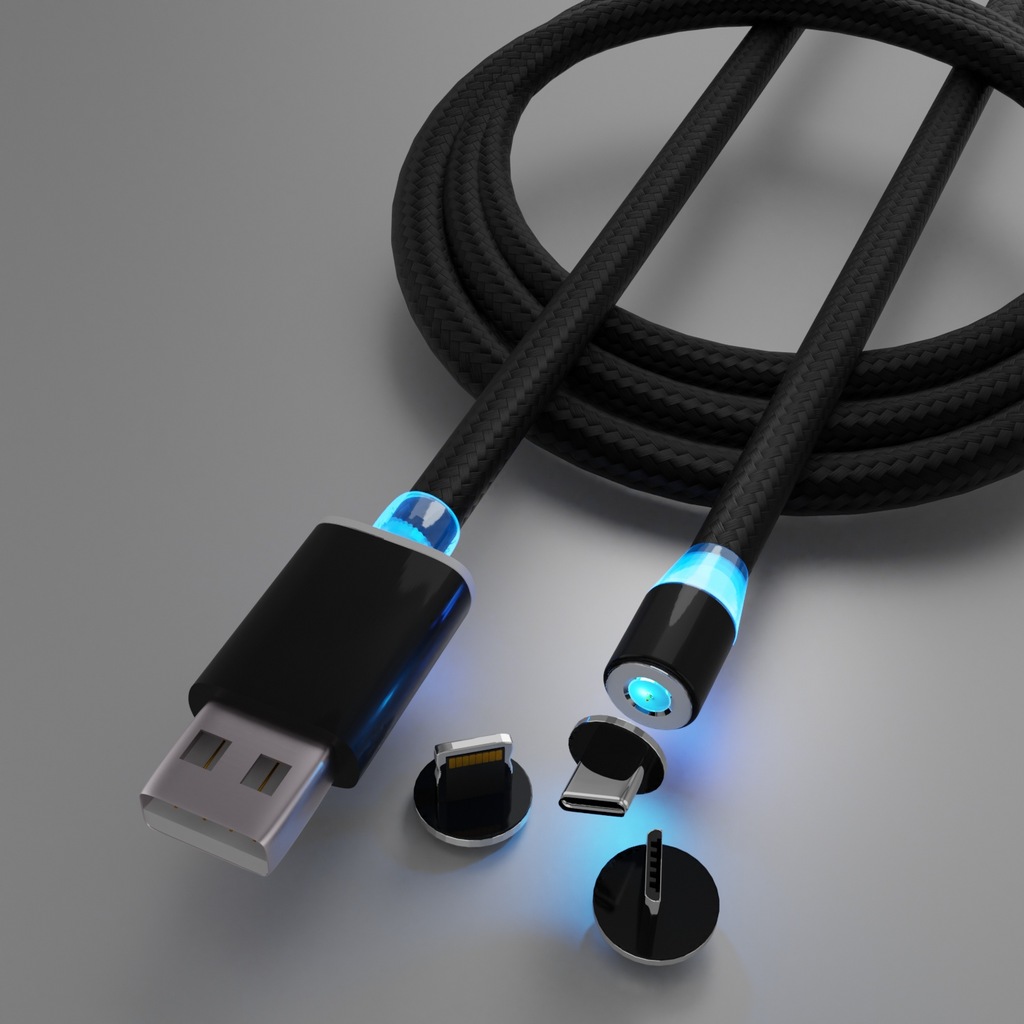 Купить МАГНИТНЫЙ КАБЕЛЬ 3В1, ЗАРЯДНОЕ УСТРОЙСТВО MICRO USB C: отзывы, фото, характеристики в интерне-магазине Aredi.ru