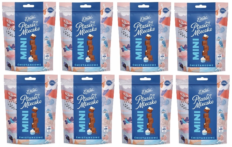 8x115g WEDEL Ptasie Mleczko Mini smak śmietankowy