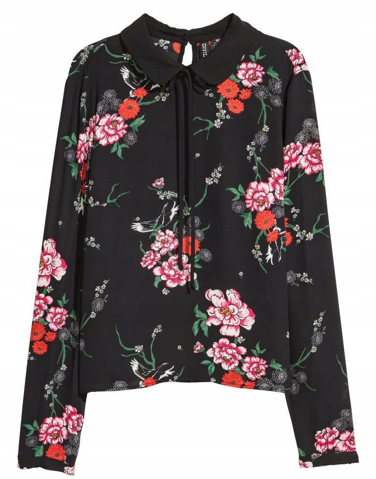 18F065 H&M__MJ9 BLUZKA KWIATY PRINT__M