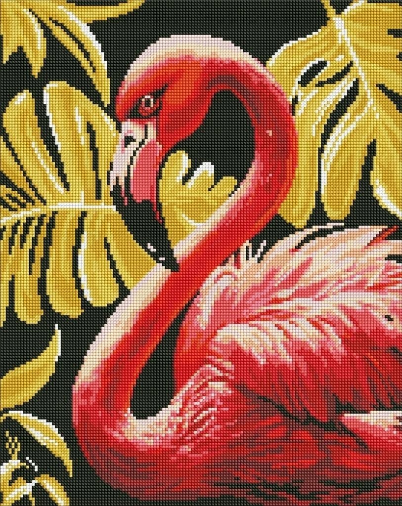 DIAMENTOWA MOZAIKA - ELEGANCKI FLAMING 40X50CM