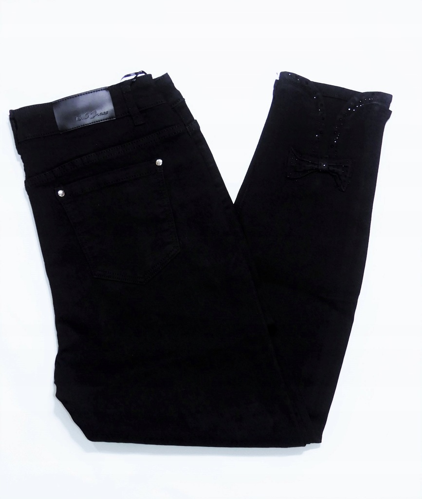 SPODNIE CZARNY JEANS BS CYRKONIE 4XL 48 50