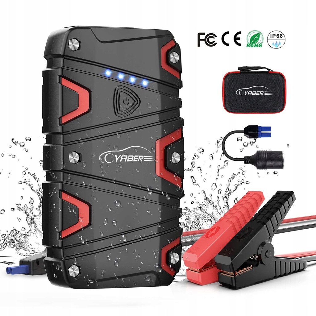 YABER Jump Starter Powerbank 1200A rozrusznik