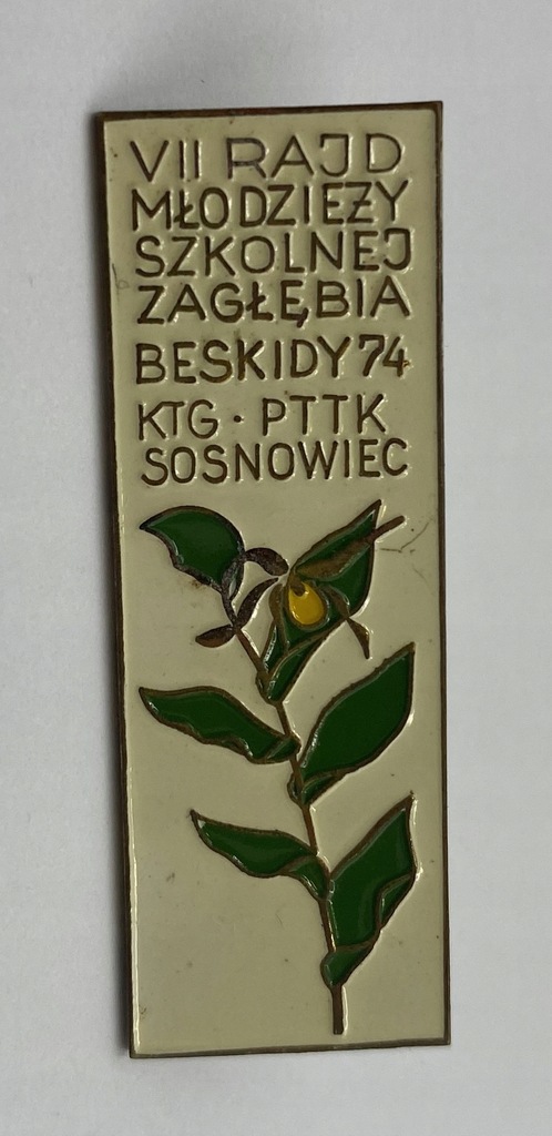 Odznaka rajd młodzieży szkolnej zagłębia Beskidy KTG PTTK Sosnowiec 1974